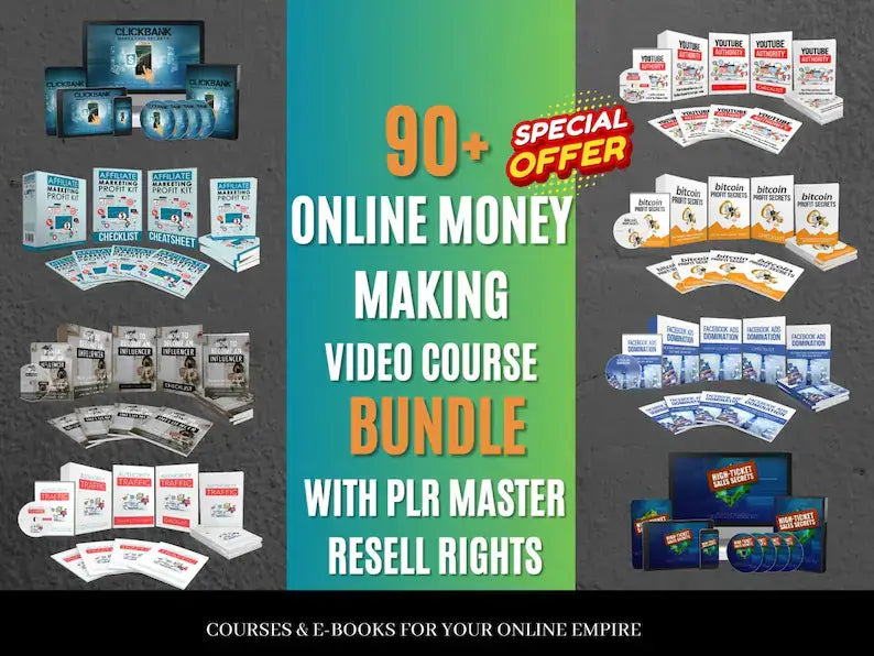 90+ PLR Video Courses With Resell Rights