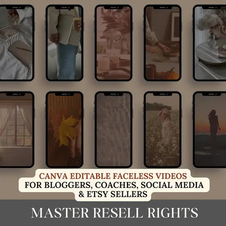 1200+ Faceless Marketing Videos | Master Resell Rights | MRR Faceless Instagram Reels | PLR Digital Products & Faceless Marketing Guide